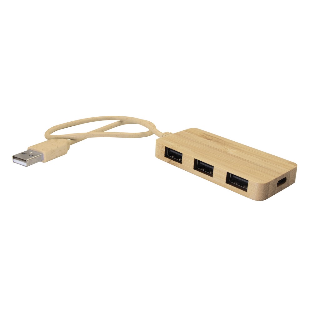 Bambusowy hub USB i USB typu C B'RIGHT | Kenzie P047884X AX-V7283-17