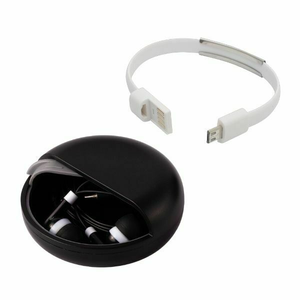 Zestaw słuchawki w etui z bransoletką USB P050434R RO-R09005.21