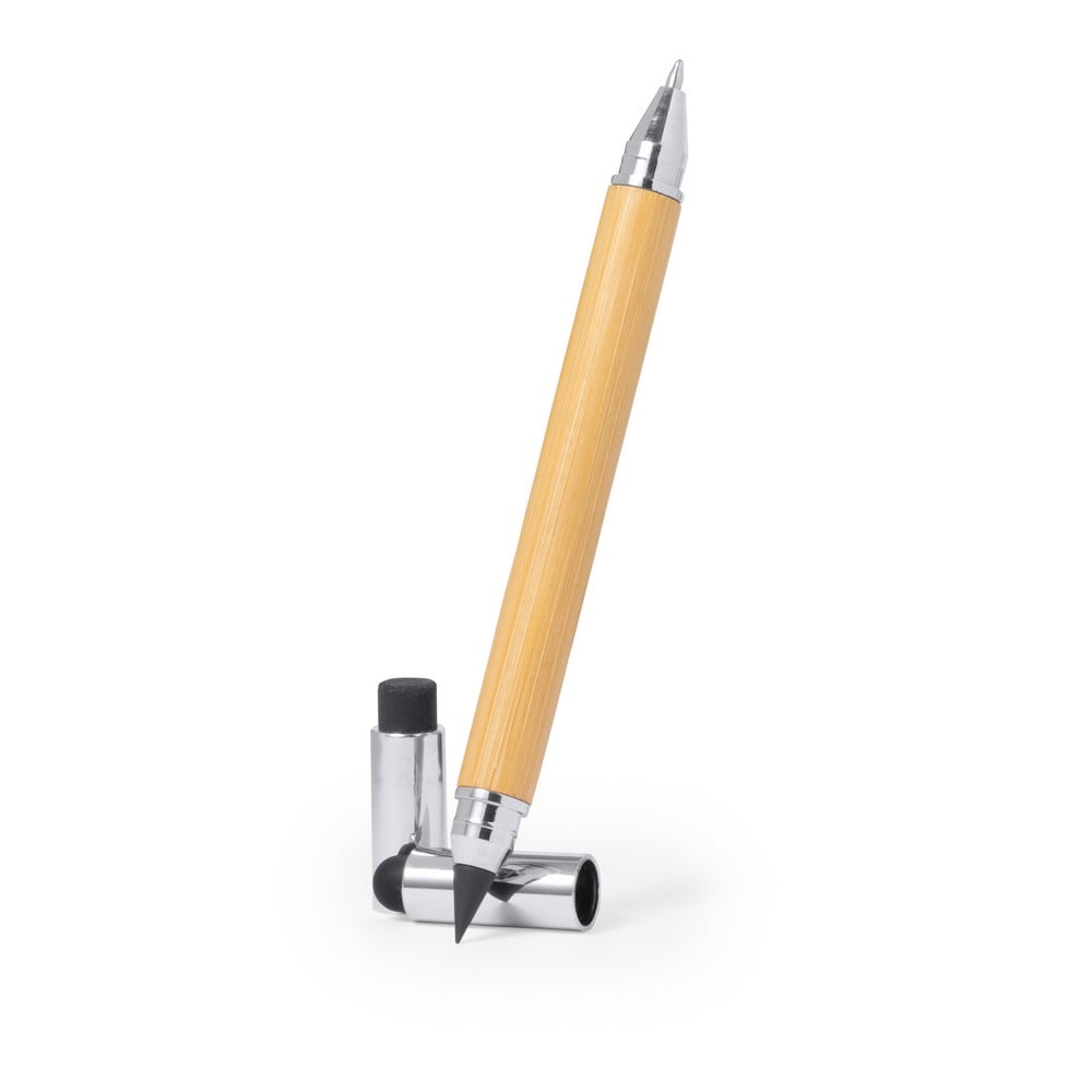 Bambusowy długopis 2 w 1, "wieczny" ołówek, touch pen P051825X AX-V1320-00