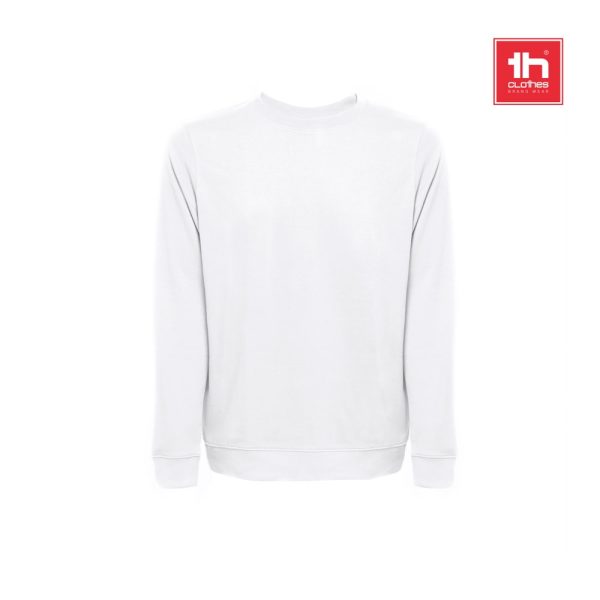 THC COLOMBO WH. Bluza (unisex) z włoskiej frotte bez zapięcia. Kolor biały P040811S