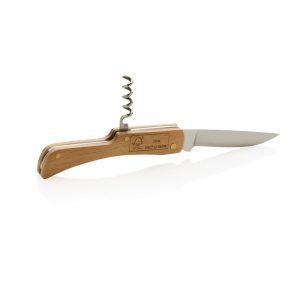 Drewniany, wielofunkcyjny nóż składany, scyzoryk P047386X