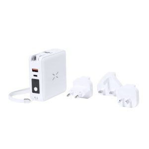 Adapter podróżny, bezprzewodowy power bank 10000 mAh, ładowarka bezprzewodowa 15W P054989X AX-V2027-02