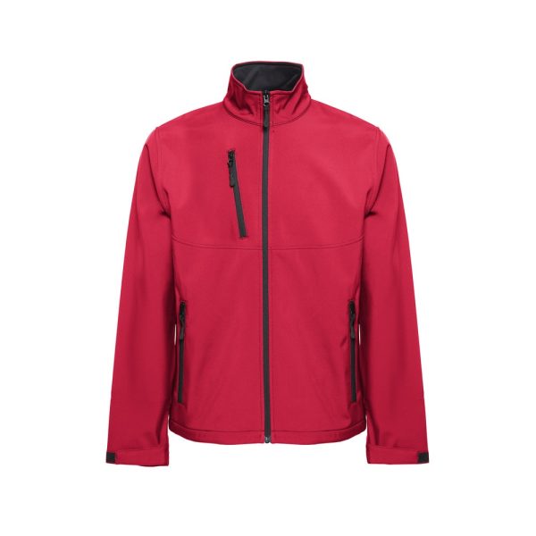 THC EANES. Kurtka softshell (unisex) z poliestru i elastanu P040686S czerwony