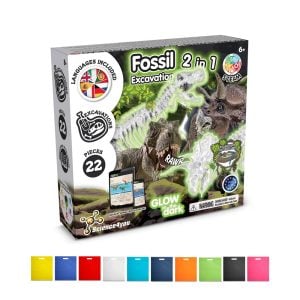 2 in 1 Fossil Excavation Kit IV. Gra edukacyjna dostarczany z torebką prezentową z włókniny (80 g/m²) P066930S ST-35826-W