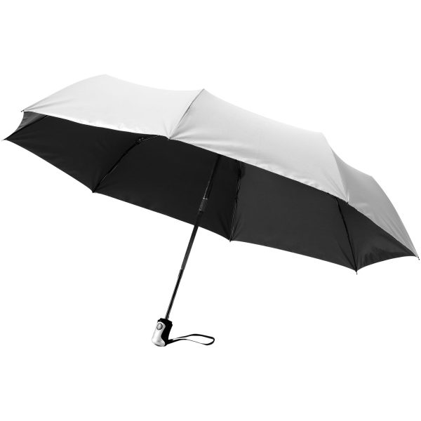 Automatyczny parasol składany 21,5" Alex P068245C srebrny / czarny