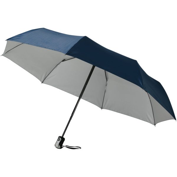 Automatyczny parasol składany 21,5" Alex P068245C granatowy / srebrny