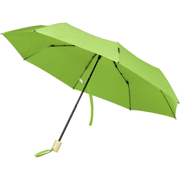 Składany wiatroodporny parasol 51 cm z PET z recyklingu Birgit P073696C zielony