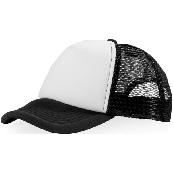 Czapka 5-panelowa Trucker P068381C czarny / biały