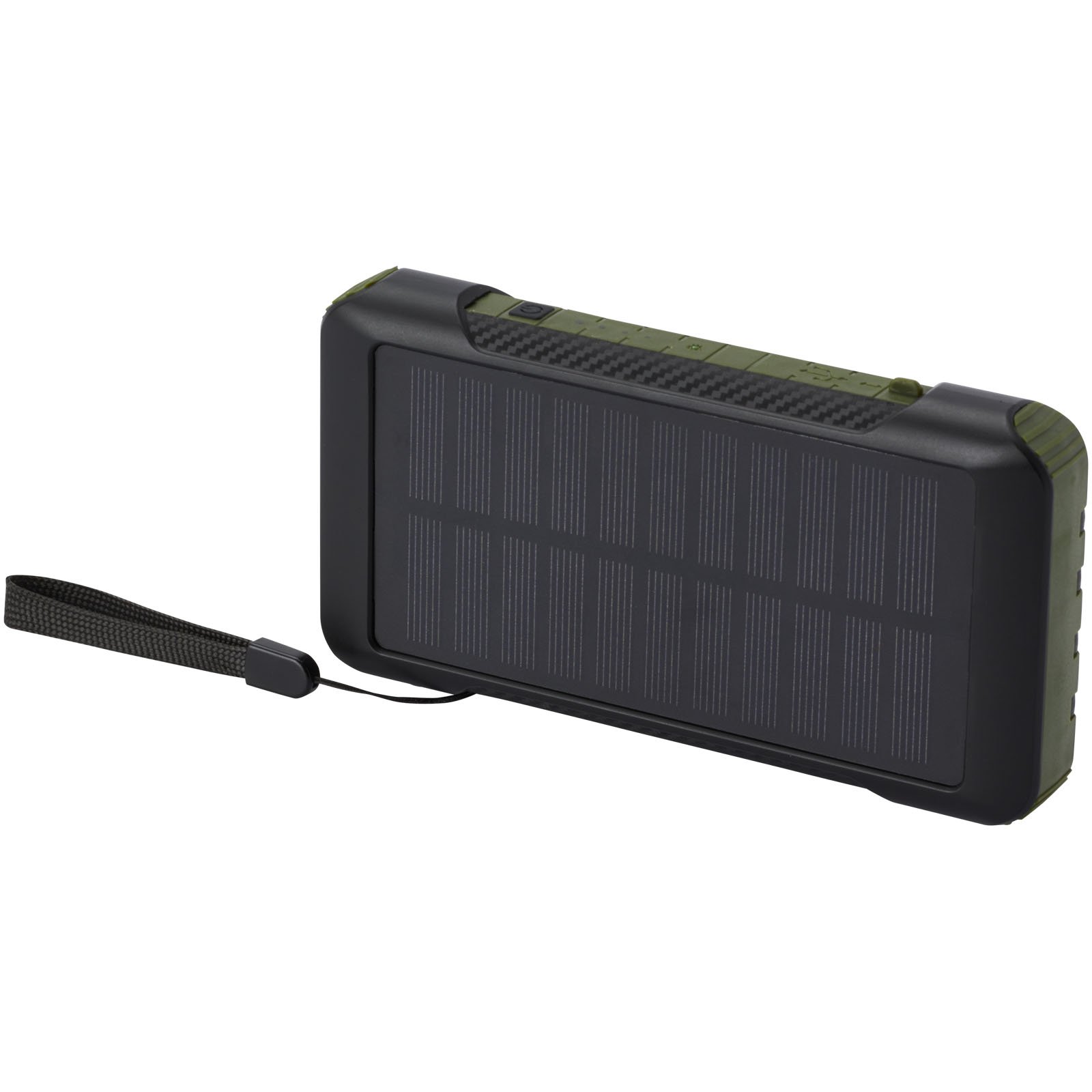 Soldy powerbank solarny o pojemności 10 000 mAh z dynamem wykonany z tworzyw sztucznych pochodzących z recyklingu z certyfika P076870C PFC-12434664