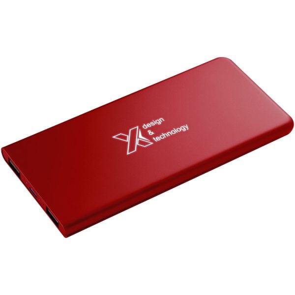 Powerbank z podświetlanym logo - SCX.design P15 P076784C czerwony