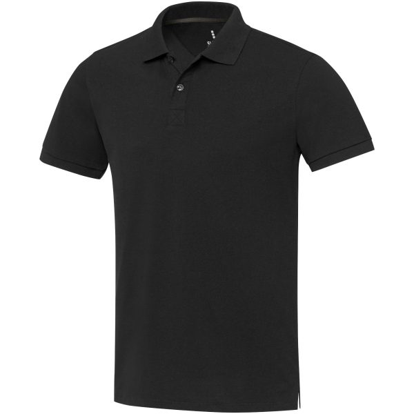 Emerald koszulka polo unisex z recyklingu z krótkim rękawem P077059C czarny