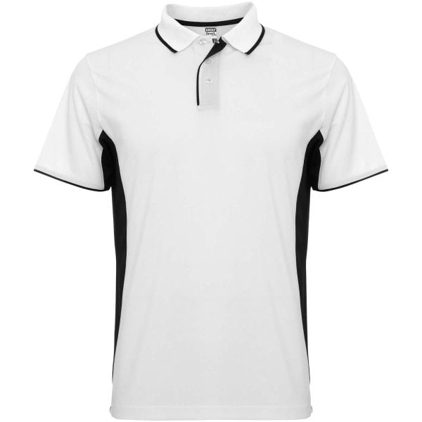 Montmelo koszulka polo unisex z krótkim rękawem P082755C biały / czarny