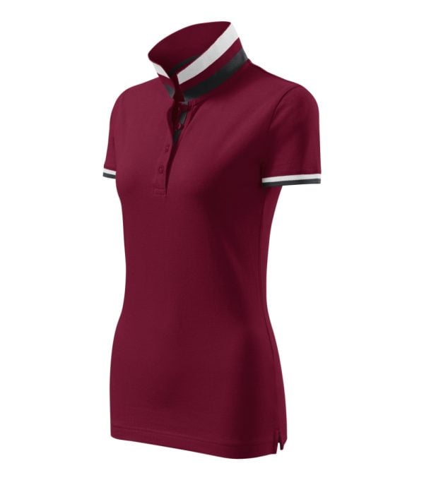 Collar Up Koszulka polo damska P027897F purpurowy