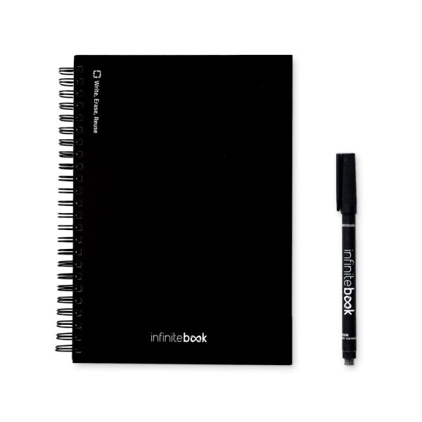 STARTER KIT INFINITEBOOK A5. Zestaw zawiera „Infinitebook”, zestaw do czyszczenia, marker i uchwyt na marker P083912S