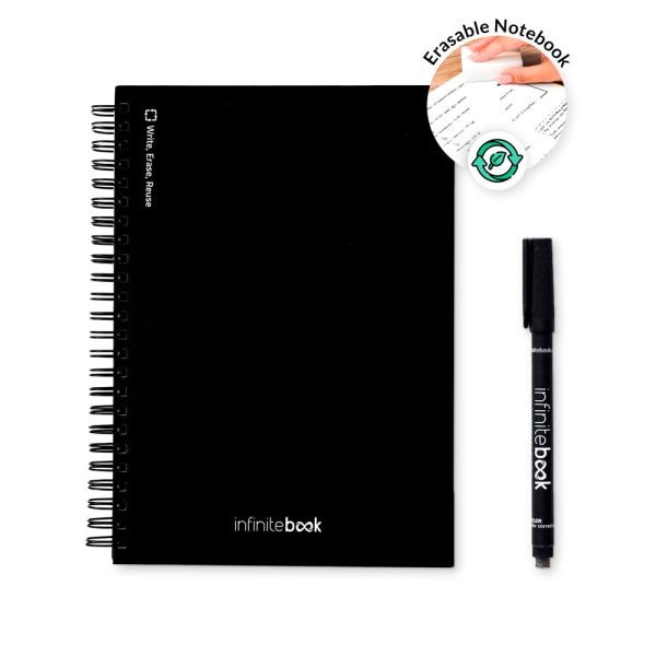 STARTER KIT INFINITEBOOK A5. Zestaw zawiera „Infinitebook”, zestaw do czyszczenia, marker i uchwyt na marker P083912S