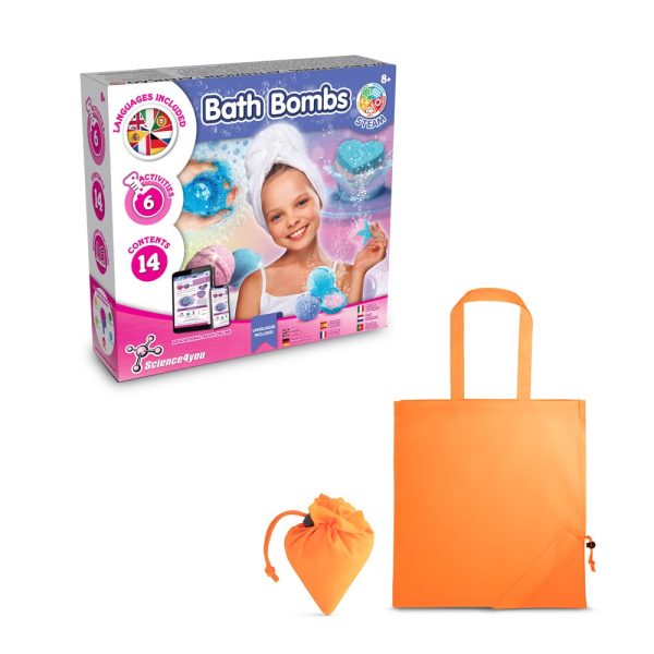 Bath Bombs Kit V. Gra edukacyjna dostarczany ze składaną torbą prezentową 190T P066971S pomarańczowy