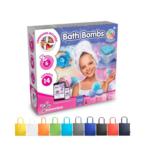 Bath Bombs Kit V. Gra edukacyjna dostarczany ze składaną torbą prezentową 190T P066971S