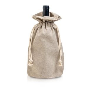 Torba na butelkę z bawełny z recyklingu 280g / BOTBAG P092058P PM-IP311155-W