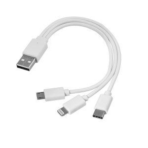 Kabel USB 3w1 micro USB + USB typ C + Lightning P088368G EG-EG ZT7-W