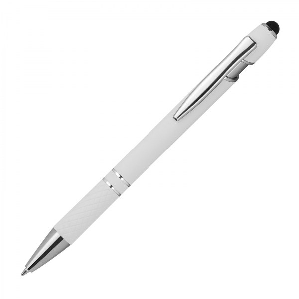 Długopis aluminiowy touch pen P085003K biały