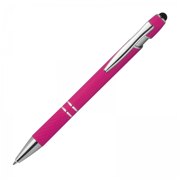 Długopis aluminiowy touch pen P085003K różowy