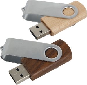 Pendrive z metalu i drewna P087395K MC-10021-W