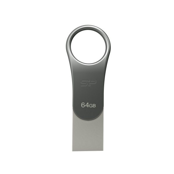 Pendrive z wejściem USB typu C Silicon Power Mobile C80 P088443G szary