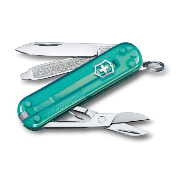 Scyzoryk Classic SD transparentny Victorinox P089216G turkusowy