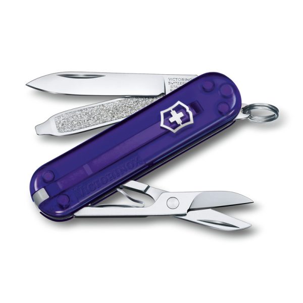 Scyzoryk Classic SD transparentny Victorinox P089216G fioletowy