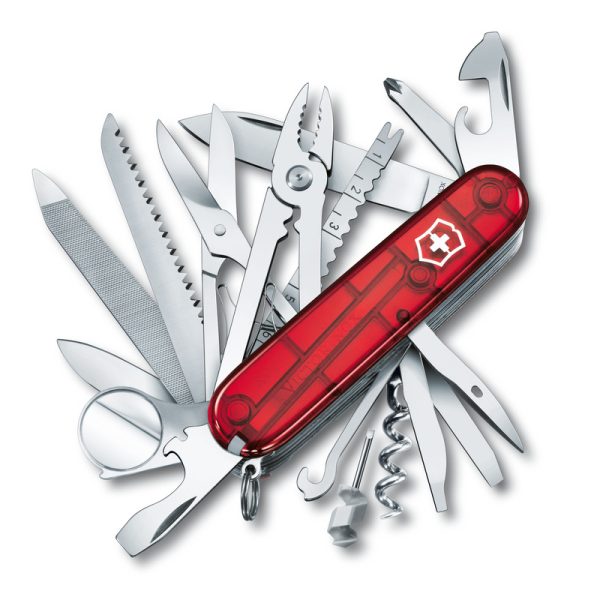 Scyzoryk SwissChamp transparentny Victorinox P088427G czerwony