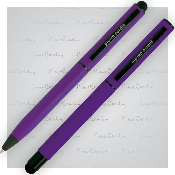 Zestaw piśmienny touch pen, soft touch CELEBRATION Pierre Cardin P091227P fioletowy