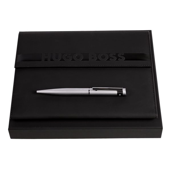 Zestaw upominkowy HUGO BOSS długopis i teczka A5 - HDM309A + HSW3674B P092113P