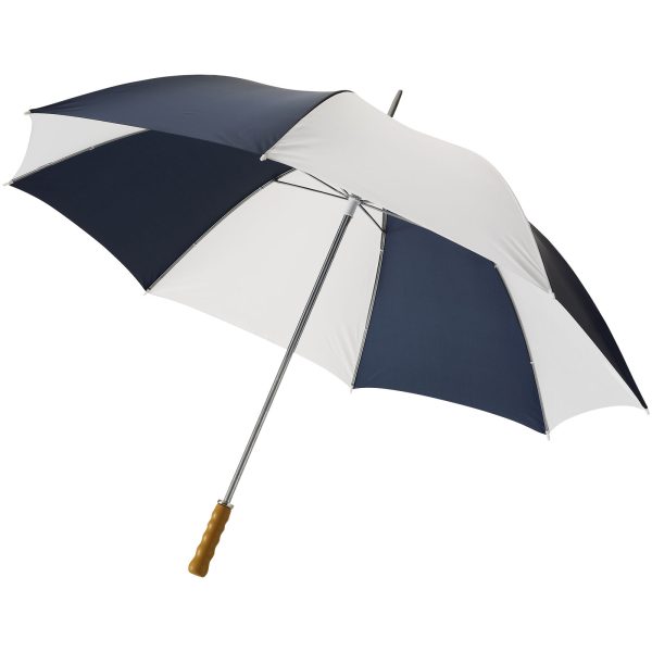 Parasol golfowy Karl 30'' z drewnianą rączką P068267C granatowy / biały