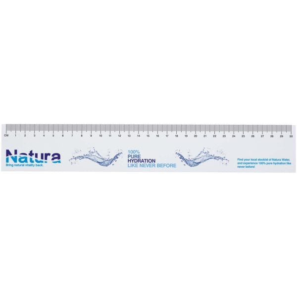 Sticky-Mate® recycled sticky notes with printed 30 cm ruler P099982C biały