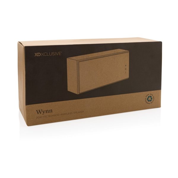 Bambusowy głośnik bezprzewodowy 20W Wynn P044963X