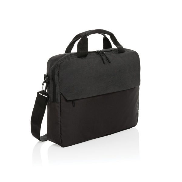 Torba na laptopa 15,6" AWARE™ Kazu, poliester z recyklingu P054711X czarny