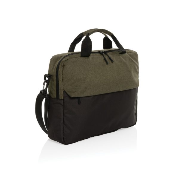 Torba na laptopa 15,6" AWARE™ Kazu, poliester z recyklingu P054711X zielony