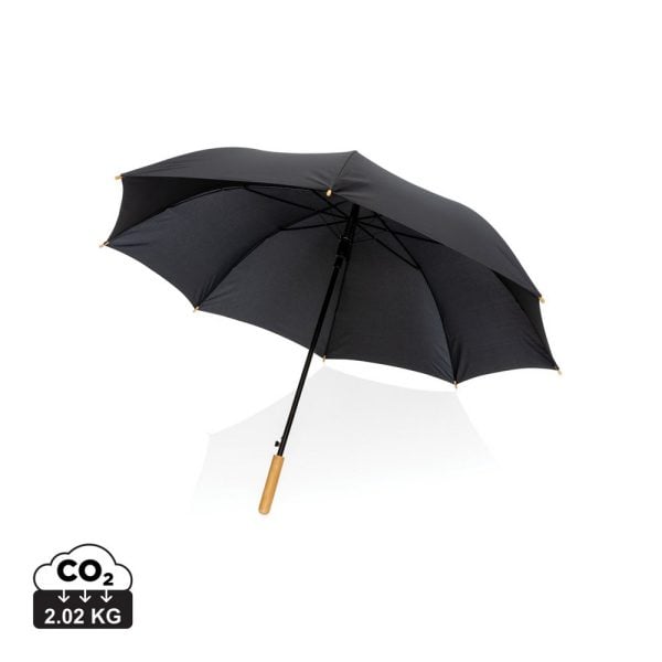 Bambusowy parasol automatyczny 27" Impact AWARE™ rPET P010550X czarny