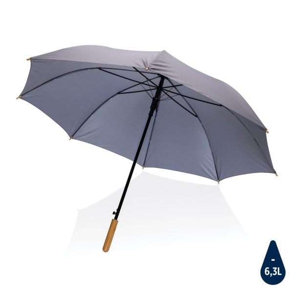 Bambusowy parasol automatyczny 27" Impact AWARE™ rPET P010550X szary