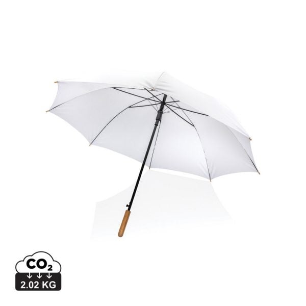 Bambusowy parasol automatyczny 27" Impact AWARE™ rPET P010550X biały