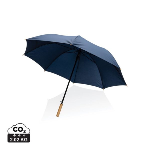 Bambusowy parasol automatyczny 27" Impact AWARE™ rPET P010550X niebieski