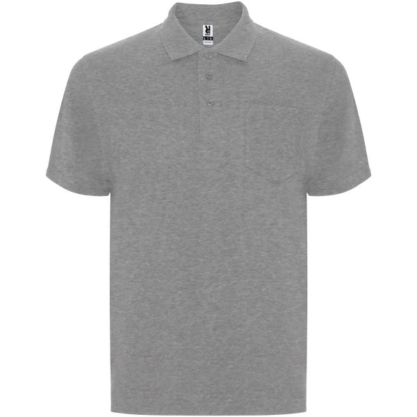 Centauro Premium koszulka polo unisex z krótkim rękawem P099088C jasny szary melanż