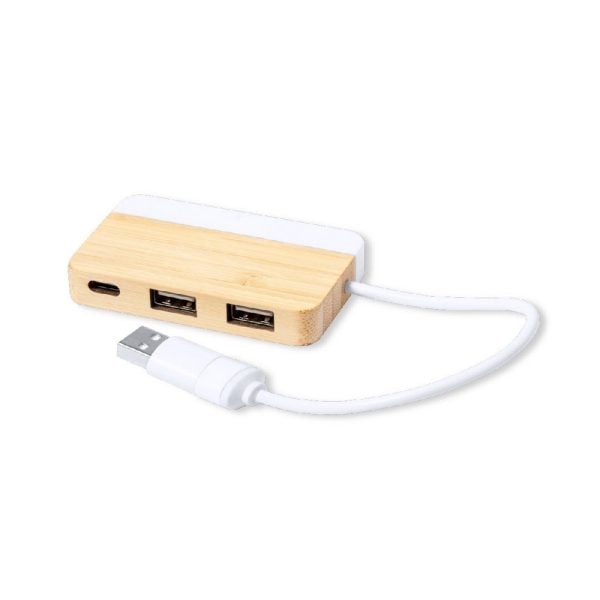 Bambusowy hub USB i USB typu C P047846X