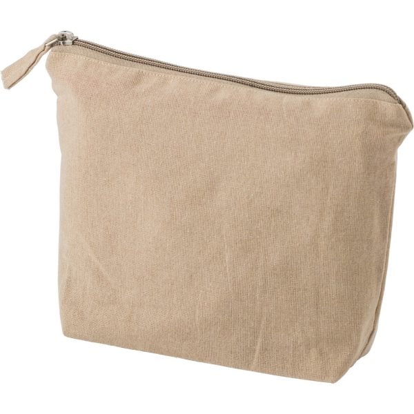 Kosmetyczka z bawełny z recyklingu P065547X khaki