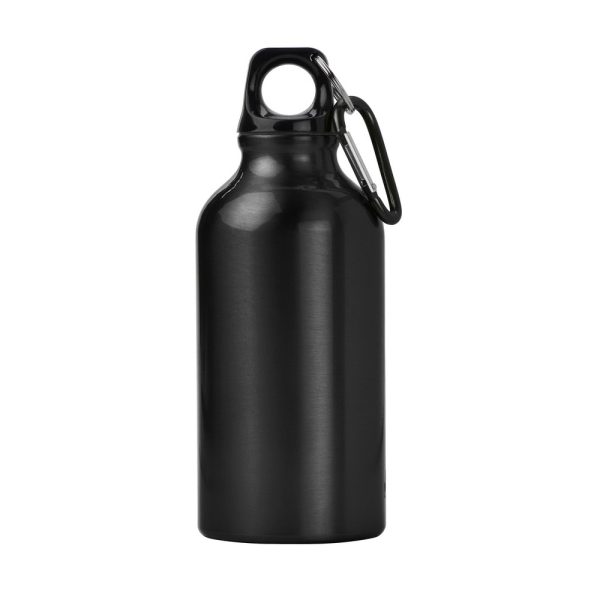 Butelka sportowa 400 ml z karabińczykiem P009474X czarny