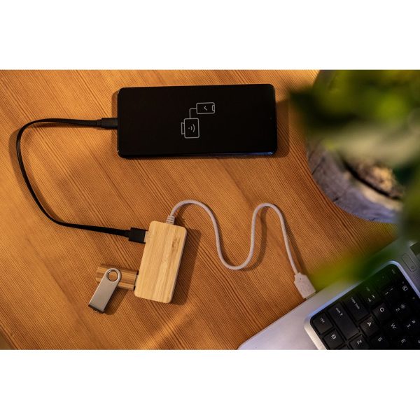 Bambusowy hub USB i USB typu C B'RIGHT | Kenzie P047884X