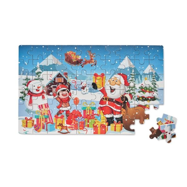 Świąteczne, drewniane puzzle P043104O