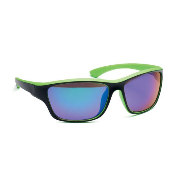 Lustrzane sportowe okulary przeciw P101087O limonkowy