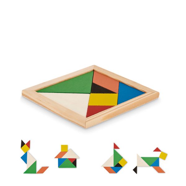 Drewniane puzzle Tangram P045519O