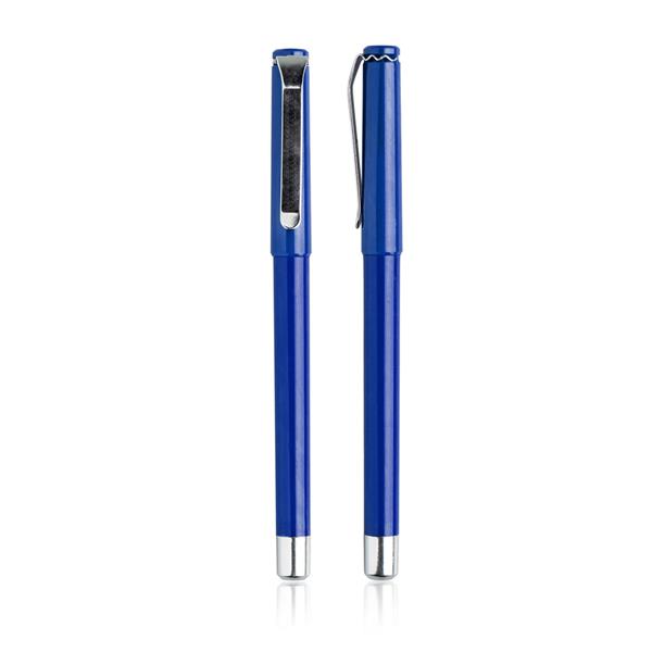 Plastikowe żelowe pióro kulkowe z nasadką / Gelie P091079P royal blue